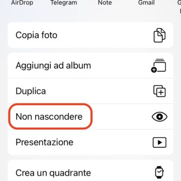 Rullino Foto, come nascondere foto e video su iPhone e iPad
