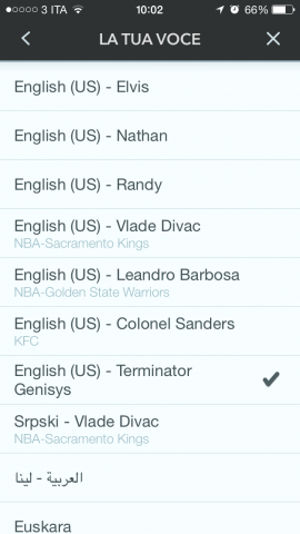 indicazioni stradali di Terminator waze 2