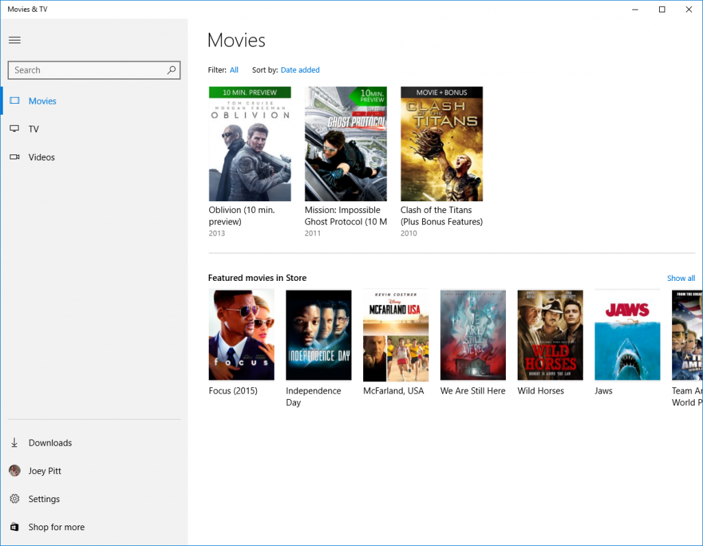 Movies microsoft