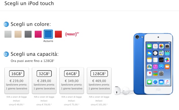 nuovo ipod touch 128 GB 620