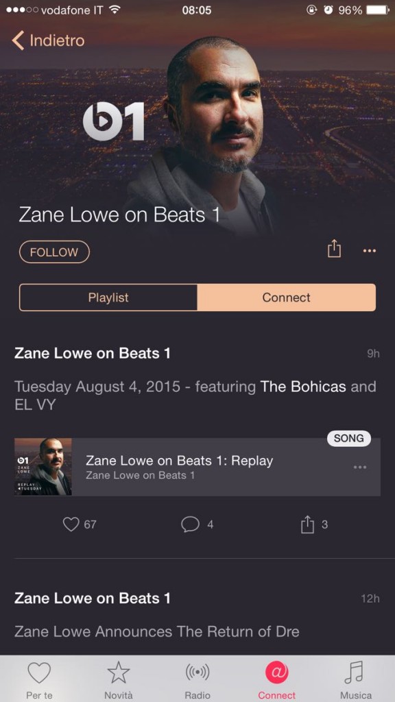 repliche delle trasmissioni di Beats 1