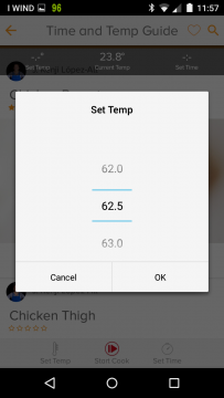 anova app impostazione temperatura