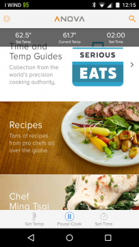 anova app schermata home