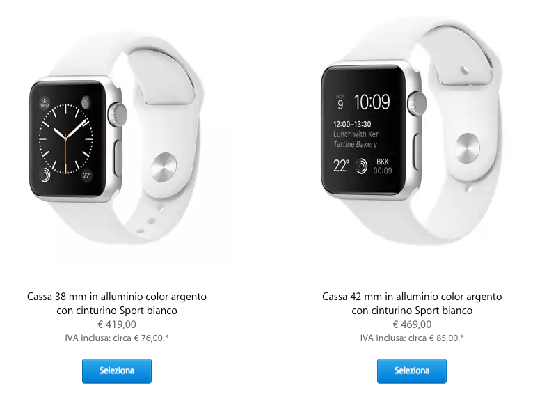 apple watch da 419 euro