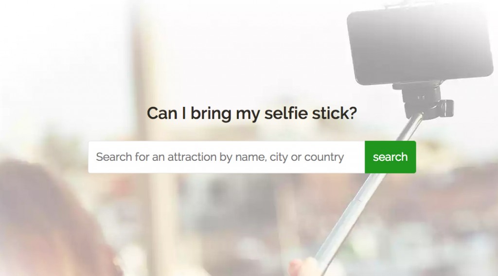 can i bring my selfie stick