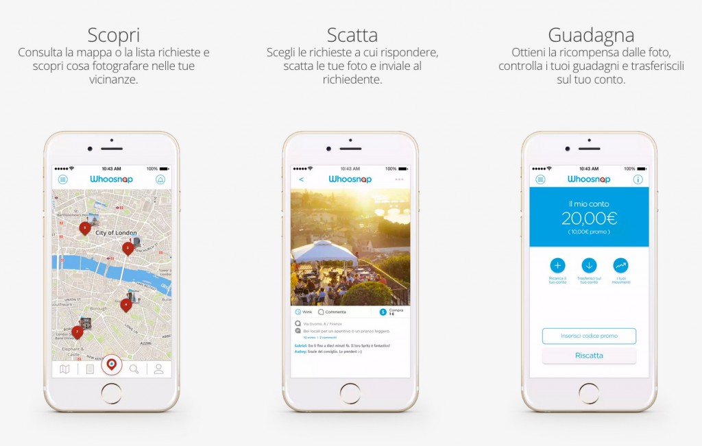 come funziona whoosnap
