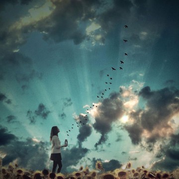 uccelli che escono da vaso