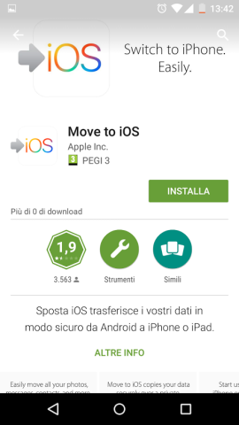 passare da Android a iOS