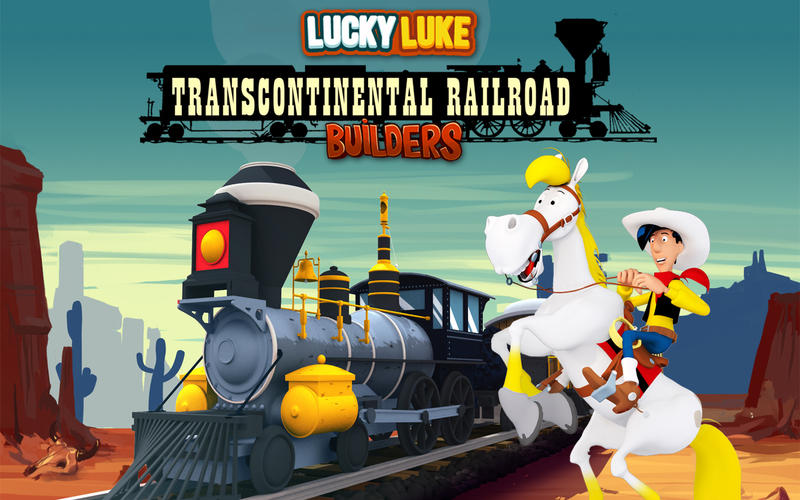 Transcontinental Railroad Lucky Luke, il pistolero solitario e taciturni in un manageriale per Mac
