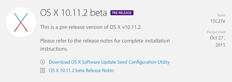 OS X 10.11.2 El Capitan