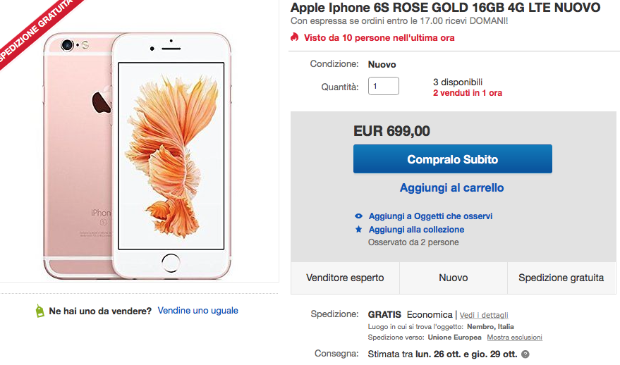 Sconto iPhone 6s