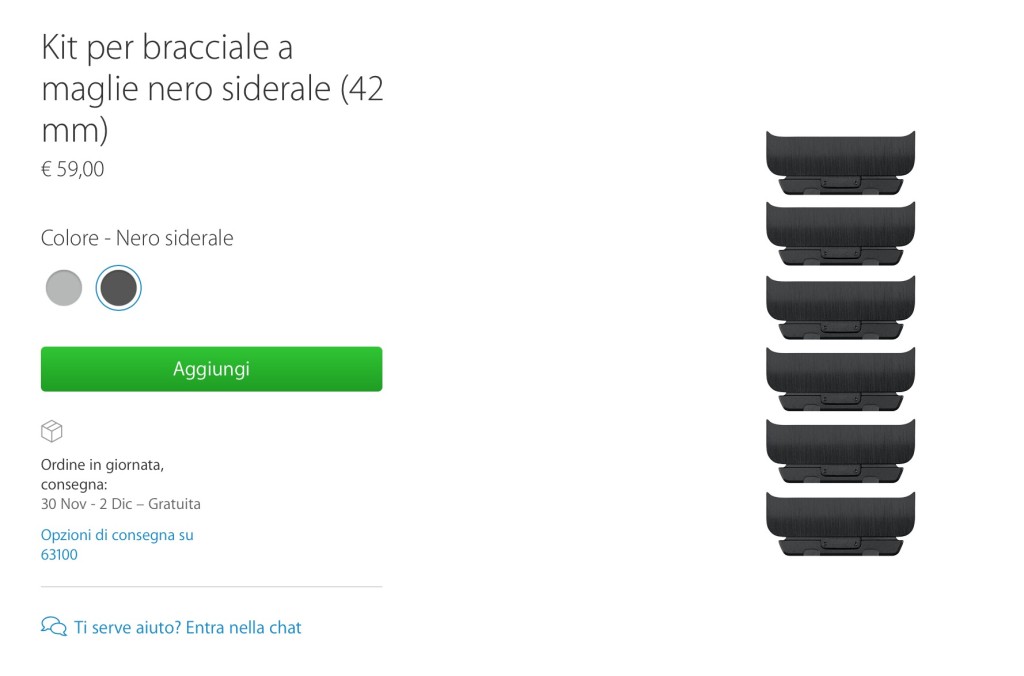 Apple Watch inox maglie nere