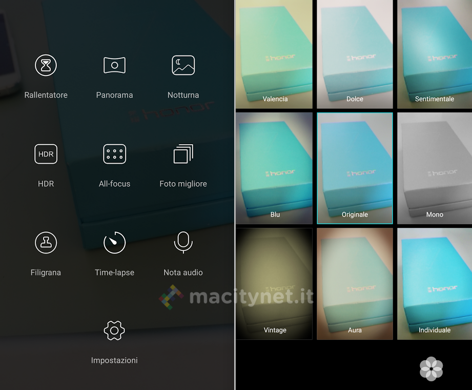 Interfaccia fotocamera