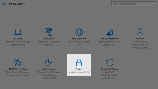 Windows 10 Impostazioni sulla privacy in Windows 10