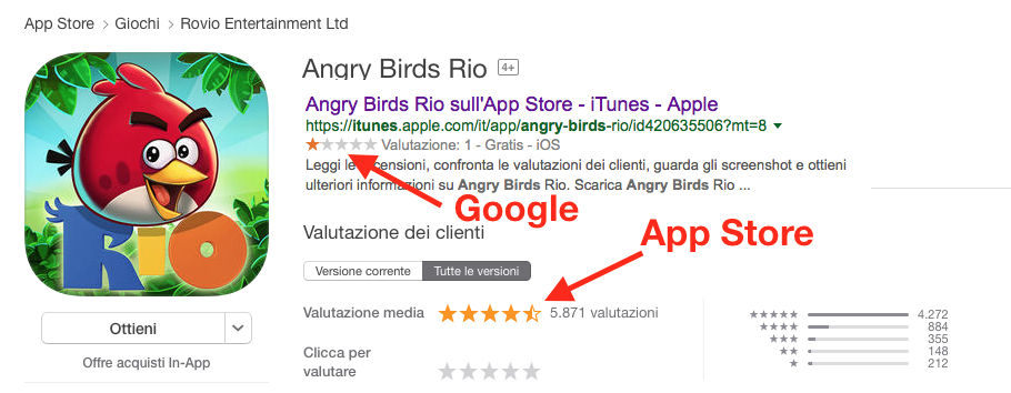 recensioni negative app store