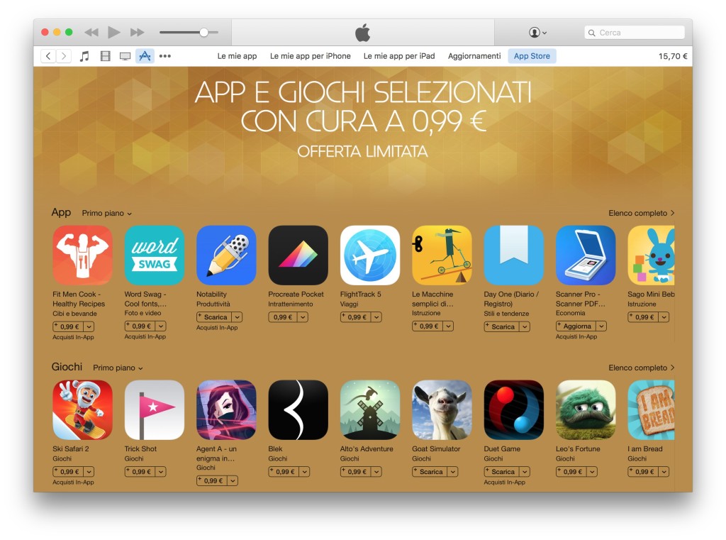 giochi selezionati da Apple