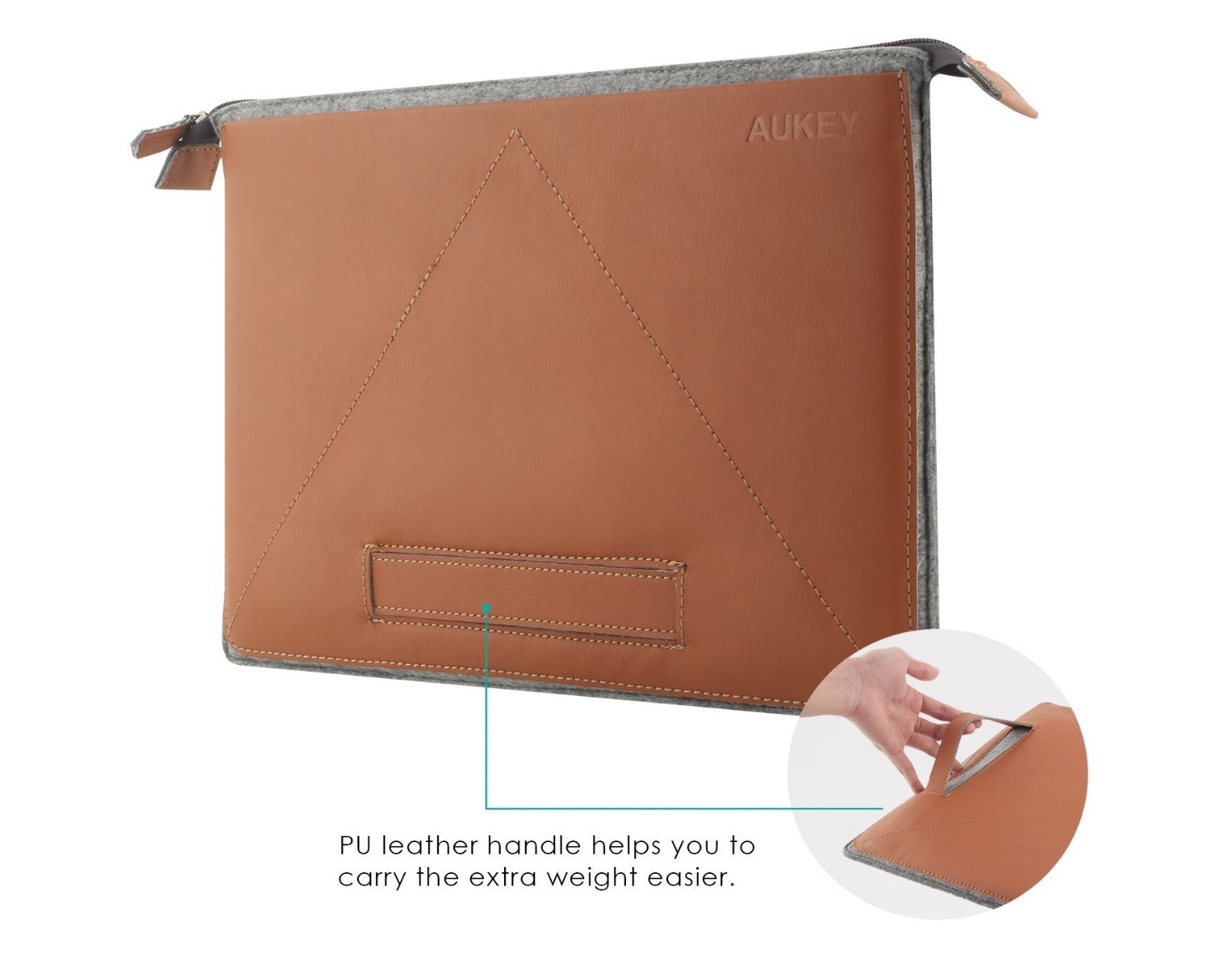 Busta in feltro-pelle Aukey 3