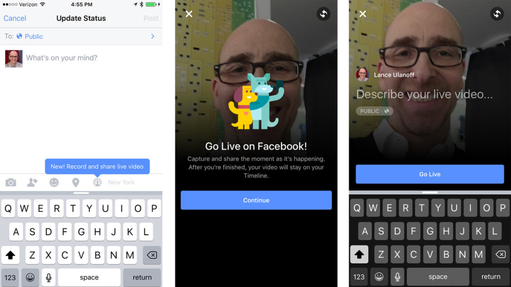 Facebook live stream