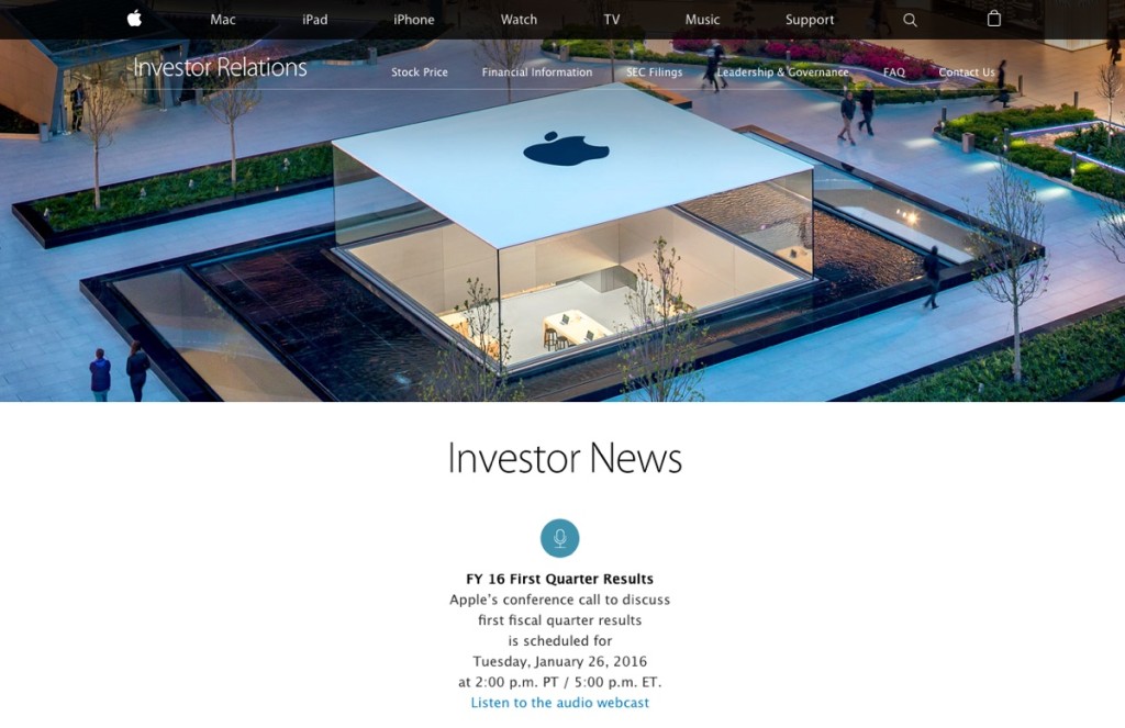 risultati Apple Q1 2016