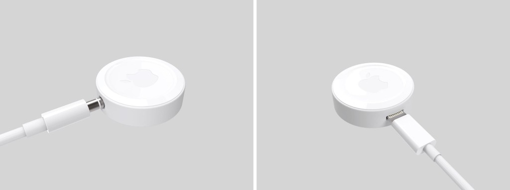 Concept di adattatore da Lightning a jack 3.5mm