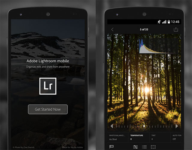 lightroom per android