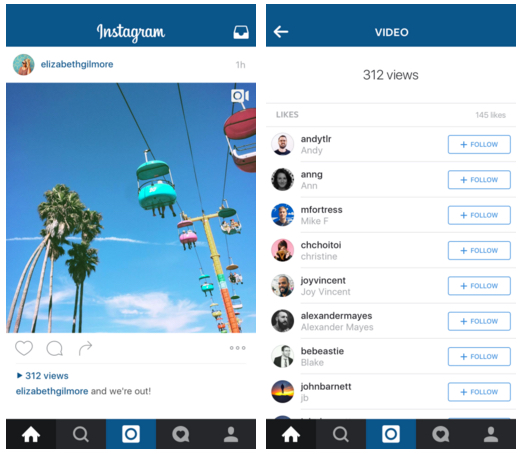 visualizzazioni video su Instagram