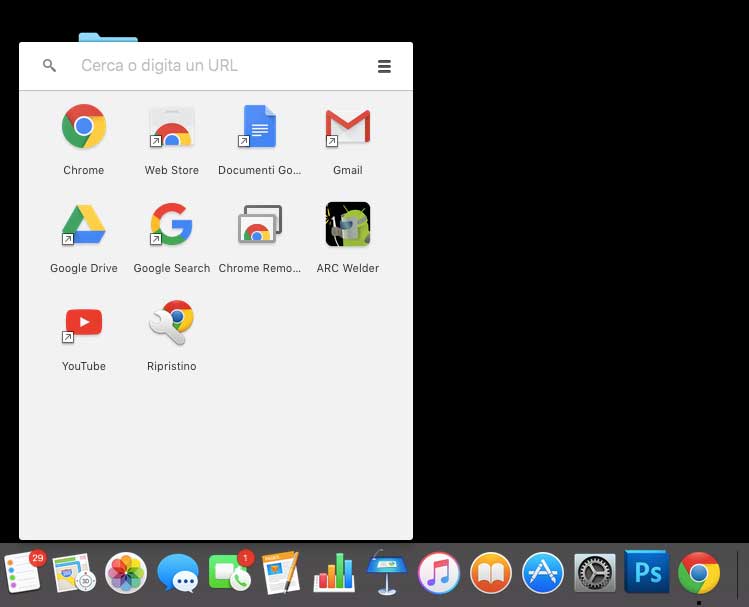 launcher di app in Chrome