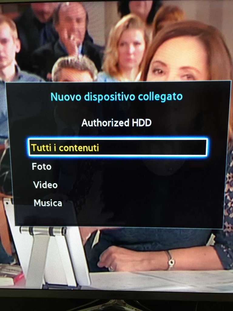 Collegamento ad una TV Samsung