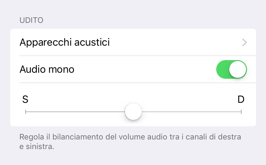 regolare il bilanciamento del suono su iOS 9.3