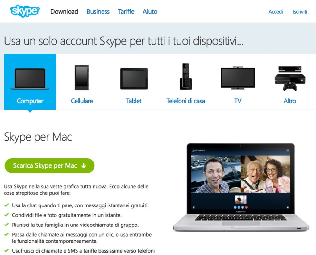 Skype per Mac 1