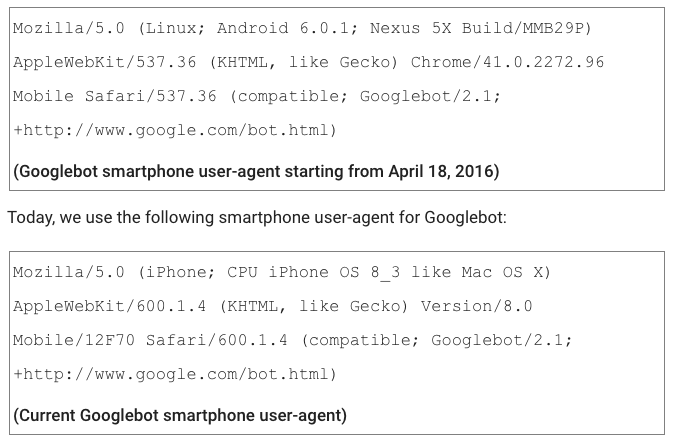 Googlebot mobile iphone android