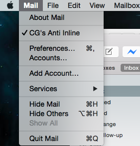 inviare gli allegati in Apple Mail come icone
