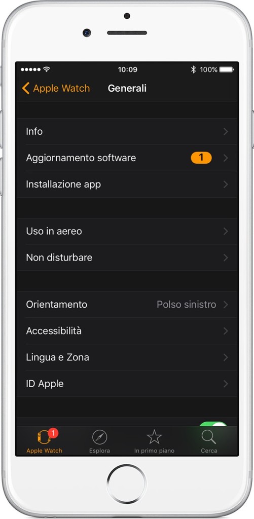 Aggiornamento Apple Watch