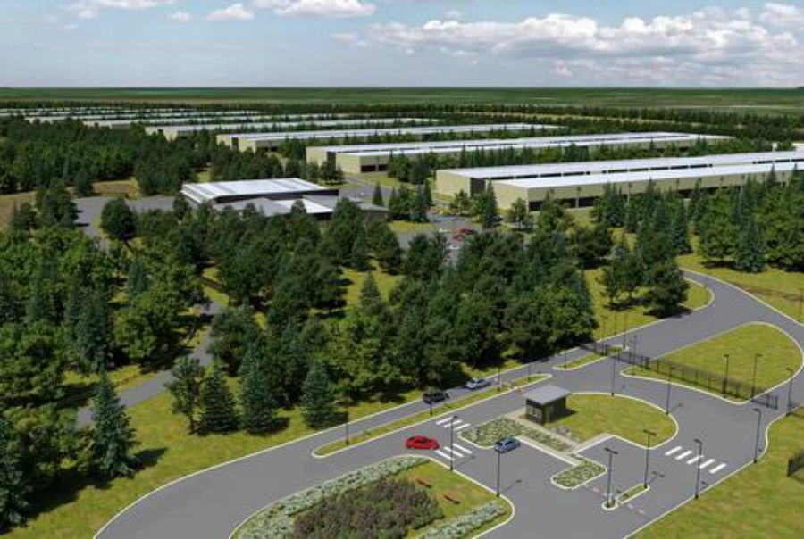 Rendering del futuro data center irlandese