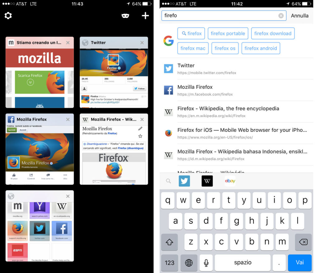 Firefox 4 per iOS