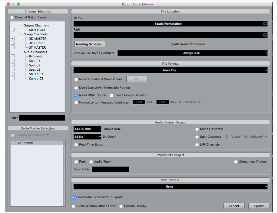 FB360 Spatial Workstation per OS X