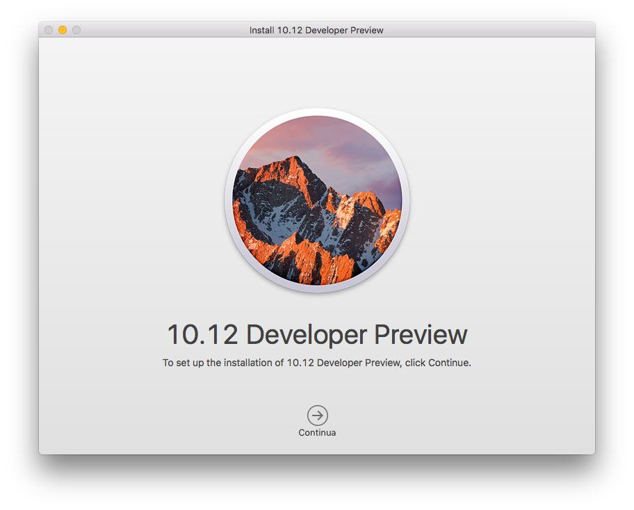 macOS Sierra e iOS 10 Installazione Developer Preview