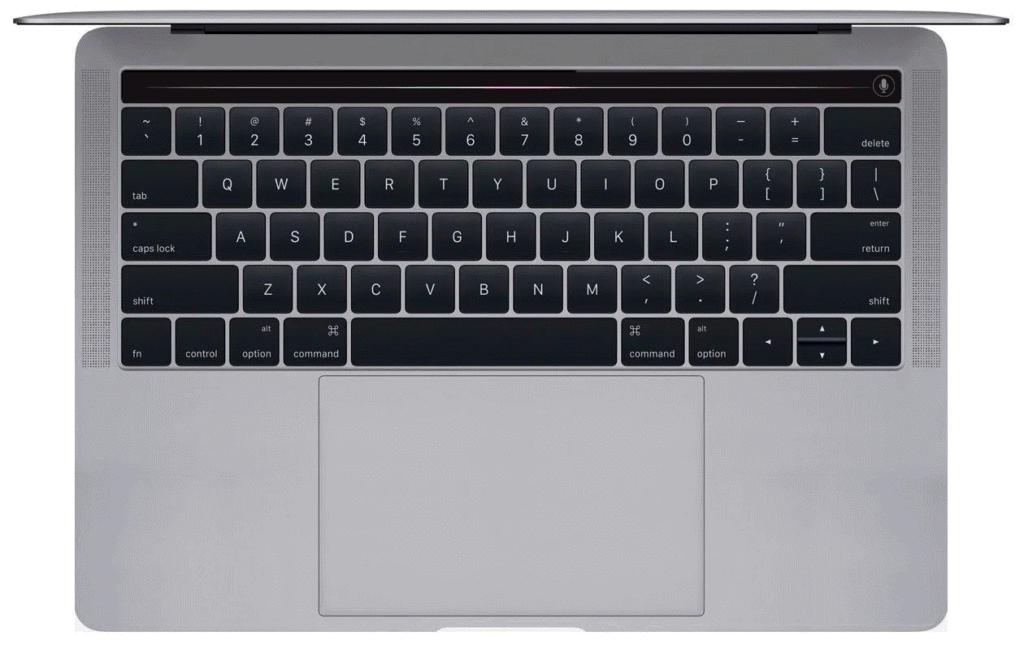 barra oled touch macbook pro Siri