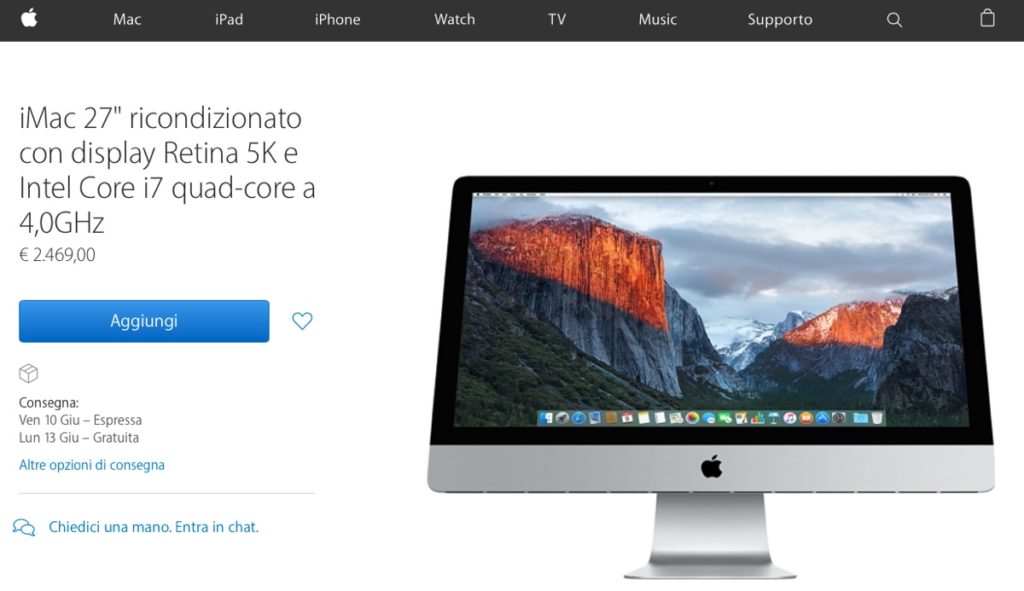 iMac 27” 5K ricondizionati