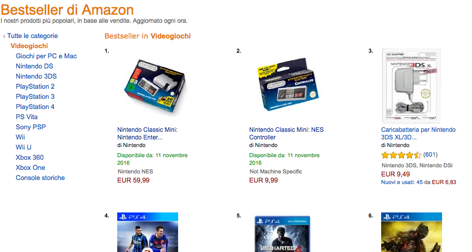 Nintendo Classic Mini amazon