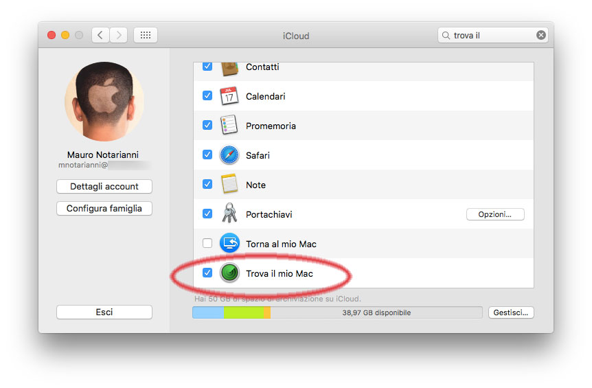 Trova il mio Mac