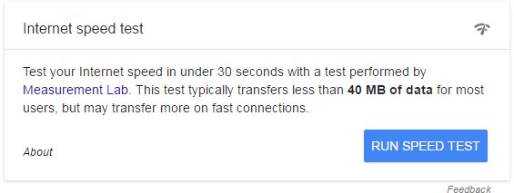 google speed test