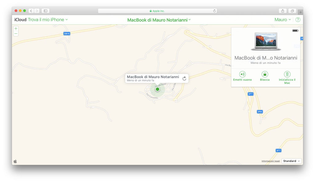 Trova il mio Mac