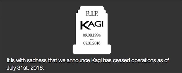 Addio Kagi