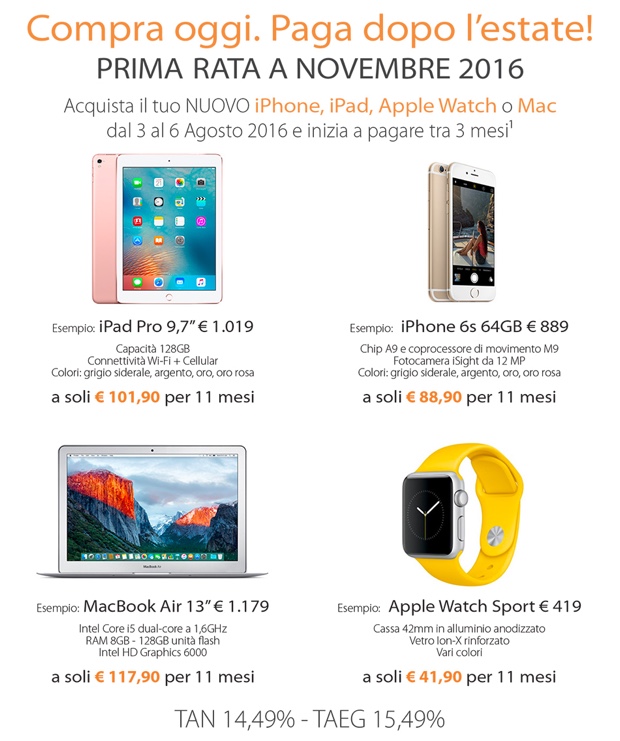 juice compra oggi paga novembre