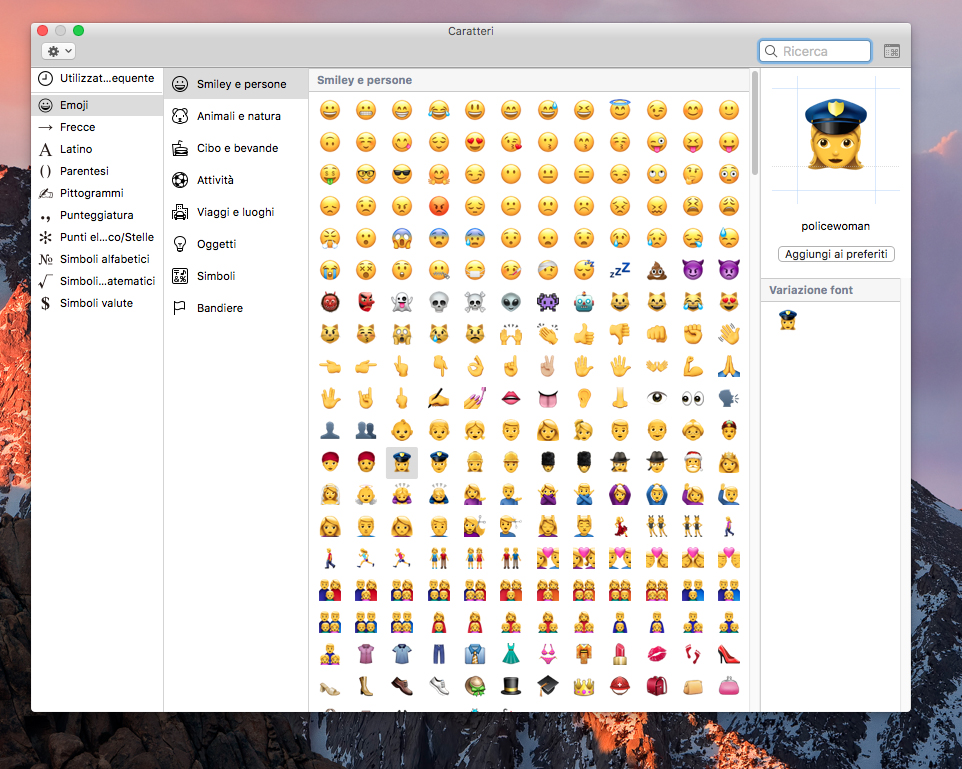Alcune nuove emoji di serie con l'ultima beta di macOS Sierra