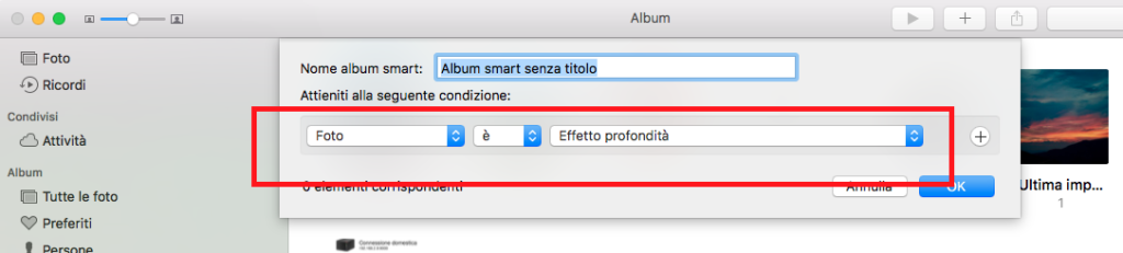profondità di campo EffProfsier