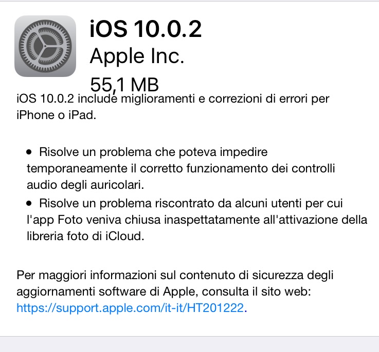 iOS 10.0.2