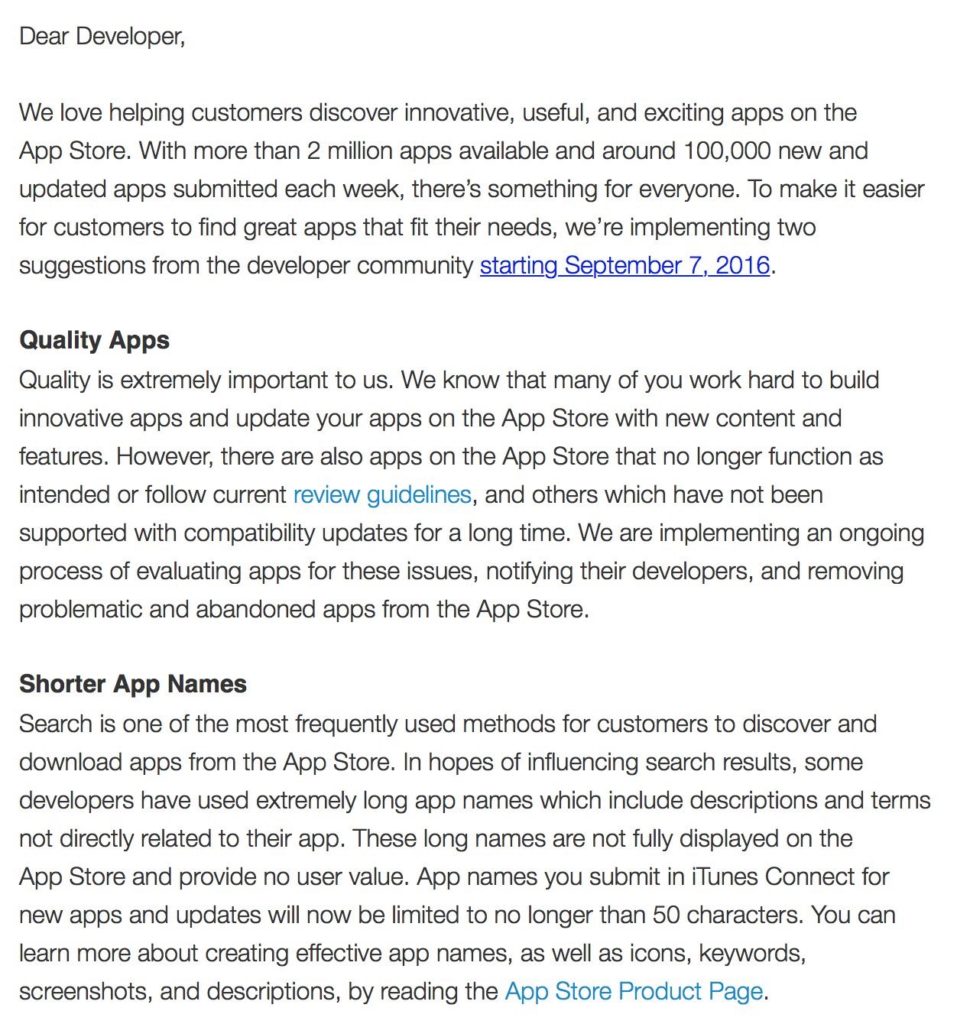 linee guida app store