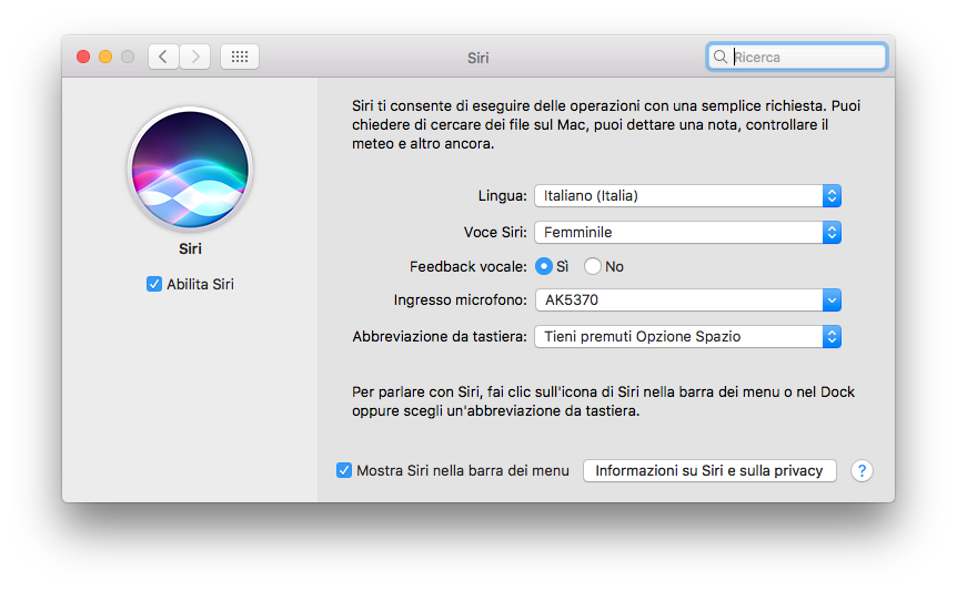 siri su Mac Come attivare Siri sul Mac
